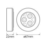 OSRAM LED-kalustevalaisin DOT-IT-CLASSIC, hopea, paristo, himmennettäv...