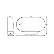 OSRAM LED-anturiseinävalaisin ENDURA STYLE SOLAR OVAL 20 cm 830