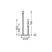 OSRAM lattiavalaisin DECOR STICK, beige, korkeus 78 cm, 3-lamppuinen