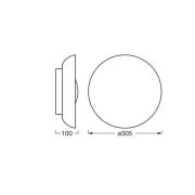 OSRAM kattovalaisin ORBIS Milan, musta Ø 31 cm metalli/lasi