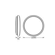 OSRAM LED-kattovalaisin ORBIS LONDON, musta, Ø 40 cm, metalli