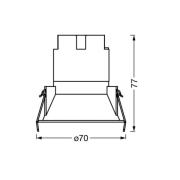 OSRAM upotettava LED-kohdevalaisin TWIST, valkoinen/valkoinen, 830, Ø ...