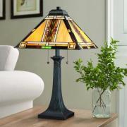 Pöytävalaisin Navajo, Tiffany-tyyli, teräs, lasi, monivärinen