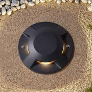 Lucande LED-lattiaspotti Jeffrey, musta, 4 valonlähtöä