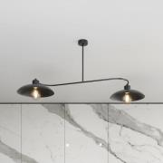 Kattovalaisin Foster, 2-lamppuinen, 100 cm, musta, metalli