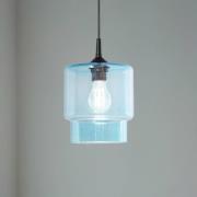 Lasinen riippuvalaisin Nesto, merensininen, Ø 18 cm, E27