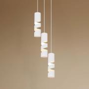 Stream riippuvalaisin, valkoinen, Ø 28 cm, 3-valo, metalli, GU10