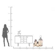 KARE Lyhty Giardino hopea, 4 kpl, ruostumaton teräs, lasi