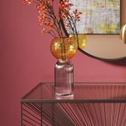 KARE Marvelous Duo maljakko, korkeus 31cm, lasi, keltainen, violetti