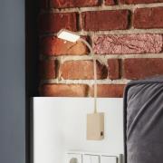 LED-akku-pöytälamppu Cielo, beige, korkeus 56 cm, muovi