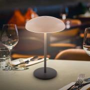 LED-akku-pöytälamppu Brilo unplugged Caxa, beige/antrasiitti