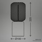 Pöytävalaisin Rist, musta/ruusukulta, korkeus 22 cm, metalli