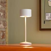 LED-akku-pöytävalaisin Veluna, valkoinen, 3 kpl, 25 cm, IP44