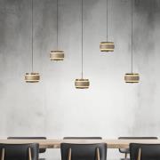 PURE LED-riippuvalaisin Falling Rings, pronssi Pituus 101 cm 5-lamppui...