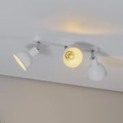 Kattovalaisin Elba, 40 cm, 3-lamppuinen, valkoinen, metalli, E27