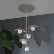 OSRAM Decor Pearl -riippuvalaisin, 5-lamppuinen, beige, huopa, G9