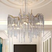 Heritage-riippuvalaisin, Ø 50 cm, kullanvärinen/kirkas, lasi