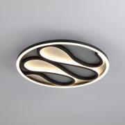 LED-kattovalaisin Zendisc, motiivi pisara, Ø 39 cm, musta