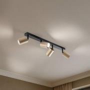 Kattokohdevalo Zoom, 4-lamppuinen, musta/kulta