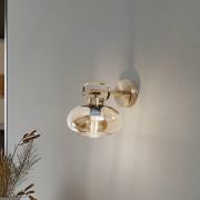 Rolan seinävalaisin, messingin värinen, Ø 19 cm, korkeus 21 cm, lasi