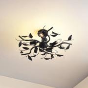 Lindby kattovalaisin Yos, 5-lamppuinen, 58 cm, musta-kultainen, E14