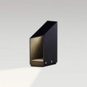 MARSET LED-pollarilamppu Domus, korkeus 26 cm, musta, alumiini