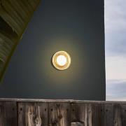 MARSET LED-ulkoseinälamppu Roc, Ø 14 cm, valkoinen/läpikuultava