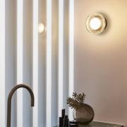 MARSET LED-ulkoseinälamppu Roc, Ø 14 cm, musta/läpikuultava