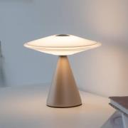 Paul Neuhaus LED-pöytälamppu Elipsa, valkoinen/pronssi, himmennettävä