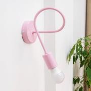 Seinävalaisin Oxford, vaaleanpunainen, metalli, E27