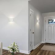 Helestra LED-seinävalaisin VID, valkoinen, ylös/alas, IP65