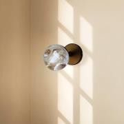 Lindby seinävalaisin Valentina, harmaa/musta, lasi, Ø 10 cm