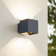 Lindby LED-ulkoseinävalaisin Esani, antrasiitti, ylös/alas, IP54