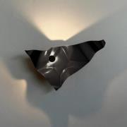 Knikerboker LED-seinälamppu Zona d'ombra, musta, 79 cm