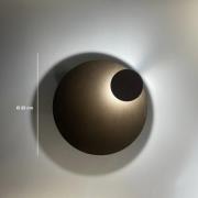 Knikerboker LED-seinävalaisin Pois, ruskea, Ø 25 cm, himmennettävä