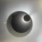 Knikerboker LED-seinävalaisin Pois, harmaa, Ø 25 cm, himmennettävä