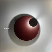 Knikerboker LED-seinävalaisin Pois, tummanpunainen, Ø 25 cm, himmennet...