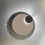 Knikerboker LED-seinävalaisin Pois, sahara, Ø 25 cm, himmennettävä