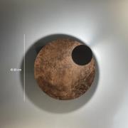 Knikerboker LED-seinävalaisin Pois, pronssi, Ø 25 cm, himmennettävä