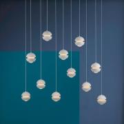 SCHÖNER WOHNEN LED-riippuvalaisin Lini valkoinen 11-lamppuinen, 3 000 ...