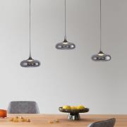 SCHÖNER WOHNEN LED-riippuvalaisin Posh 3-lamppuinen, savulasi, 3 000 K