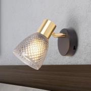 Seinävalaisin Lindita, lasi, savuharmaa, E14, kääntyvä