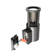 Facado II ulkoseinälamppu, harmaa/savunharmaa Ø 11 cm IP65 metallia