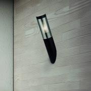 Batton ulkoseinävalaisin, IP44, musta, metalli, E27