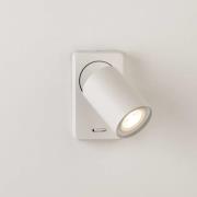 Seinävalaisin Kytketty, valkoinen, alumiini, kytkin, GU10