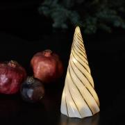 LED-koristefiguuri Vilma, valkoinen/kultainen, korkeus 19 cm, lasi, pa...