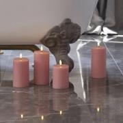 LED-lämpökynttilä Sille, vaaleanpunainen, vaha, 2 kpl, paristokäyttöin...