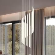 LED-riippuvalaisin Baxter, vaaleanharmaa, Ø 37 cm, metalli CCT himmenn...