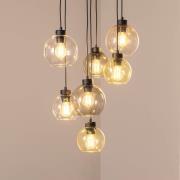 Riippuvalo Cubus Mix, Ø 49 cm, 7-lamppuinen, monivärinen, lasi, E27