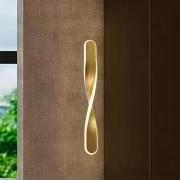 LED-riippuvalaisin Twist, 1-lamppuinen, kullanvärinen, metallia